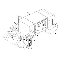 Hydraulic oil tank assembly - Блок «Система выходной панели»  (номер на схеме: 9)