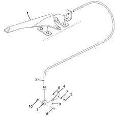 Flexible shaft connecting fork - Блок «Стояночная тормозная система»  (номер на схеме: 3)