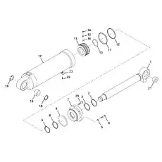 Cylinder body - Блок «Цилиндр наклона (CDM835E.07 I .07)»  (номер на схеме: 17)
