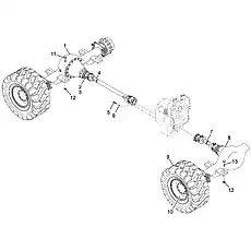 Rear axle bolt - Блок «Осевой механизм»  (номер на схеме: 13)