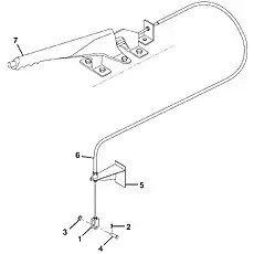 Flexible connecting fork - Блок «Система аварийного и стояночного тормоза»  (номер на схеме: 1)
