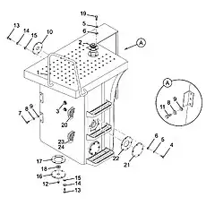 Oil suction filter - Блок «Гидравлический бак в сборе»  (номер на схеме: 24)