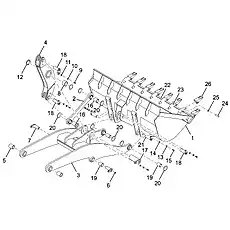 Lift cylinder upper pin weldment - Блок «Рабочая система»  (номер на схеме: 7)