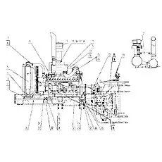 Hydraulic oil label - Блок «Дизельный двигатель в сборе WDHD10G0044*3»  (номер на схеме: 17)