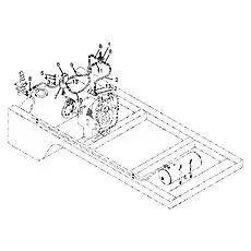 Hose from manual brake valve to cutoff cylinder - Блок «Аварийная и парковочная тормозная система»  (номер на схеме: 2)