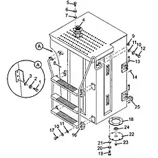 Right ladder weldment - Блок «Топливный бак в сборе»  (номер на схеме: 16)