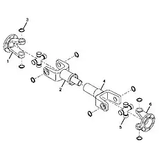 Spline fork shaft assembly - Блок «Промежуточный заднеприводной вал в сборе»  (номер на схеме: 2)