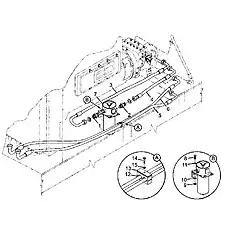 Rubber pipe clamp - Блок «Масляный контур в сборе трансмиссии и крутящего момента»  (номер на схеме: 12)