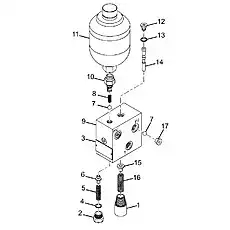 Reducing valve spring seat - Блок «Клапан поддержки масла»  (номер на схеме: 1)