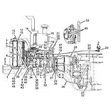 Engine intlet water hose - Блок «Дизельный двигатель в сборе 6STA8.3-S215»  (номер на схеме: 50)