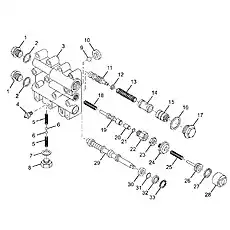 Vent valve stem - Блок «Клапан управления скорость»  (номер на схеме: 26)