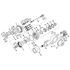 Wheel ruductor assembly - Блок «Стандарт 50F ось 1»  (номер на схеме: 38)