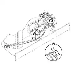 Oil circuit of transmission and torque converter assembly - Блок «Система преобразователя крутящего момента»  (номер на схеме: 4)