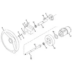 Adjusting gasket - Блок «Гидравлический рулевой механизм»  (номер на схеме: 18)
