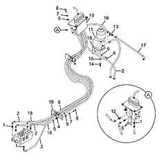 Oil supply valve mounting bracket - Блок «Система управления пилотом»  (номер на схеме: 16)