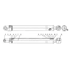 Piston Rod Buffering Seal 70X85.5X6 - Блок «B80A-WD-00 Цилиндр отвала 2»  (номер на схеме: 13)
