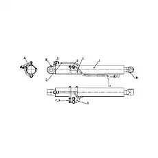 Screw M10X25 - Блок «B80A100406 Правый подъемный цилиндр в сборе 2»  (номер на схеме: 6)
