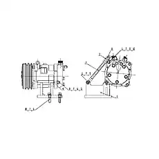 Adjustive screw - Блок «B80A17 Система кондиционирования воздуха 4»  (номер на схеме: 2)