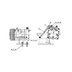 Adjustive screw - Блок «B80A17T2 Система кондиционирования воздуха 4»  (номер на схеме: 2)