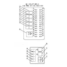 Rear Working Light Relay - Блок «B80E16 Электрическая система 3»  (номер на схеме: 1)