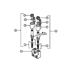 BODY - Блок «T-3401 Электромагнитный пропорциональный клапан - Вспомогательный погрузчик»  (номер на схеме: 1)