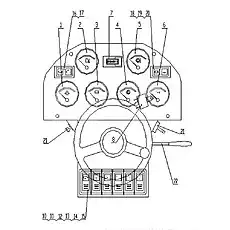 Hour meter - Блок «Инструмент и устройство переключения»  (номер на схеме: 7)