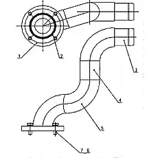 Steel tube - Блок «Z30E1004T12 Стальная труба в сборе»  (номер на схеме: 4)