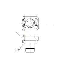 Flange - Блок «Z33E0807 Всасывающая труба»  (номер на схеме: 1)