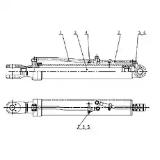 Lift Cylinder - Блок «Z33E1004T7 Левый подъемный цилиндр в сборе»  (номер на схеме: 3)