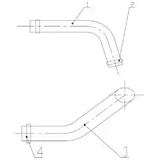 Outlet Water Pipe - Блок «Впускная водная трубка в сборе Z35H0108T11 и Выпускная водная трубка в сборе Z35H0104T11»  (номер на схеме: 3)