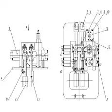 Flange - Блок «Многоходовой переключающий клапан Z40F1003T13»  (номер на схеме: 10)