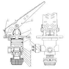 Bolt M6X35 - Блок «Клапан педали тормоза SLZD (CD)»  (номер на схеме: 1)