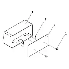 REAR PLATE - Блок «Задняя рулевая лампа капота»  (номер на схеме: 3)