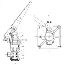 Cover - Блок «Воздушный тормозной клапан XM60C CDA-3514001»  (номер на схеме: 1)