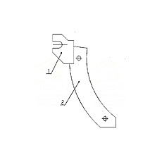 Plate для фронтальных погрузчиков ChengGong CG956H на схеме CG50 4 1 3 Support (номер на схеме: 2)