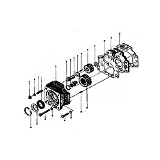 Nut M12 для фронтальных погрузчиков ChengGong CG956H на схеме Z50E03T56 Transmission IX Gear Pump Transmission (номер на схеме: 1)