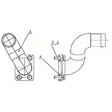 Suction Pipe - Блок «Z50E1005T56 Всасывающая труба»  (номер на схеме: 1)