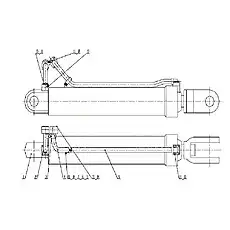 Lift Cylinder - Блок «Z50G1007T15 Левый подъемный цилиндр в сборе»  (номер на схеме: 1)