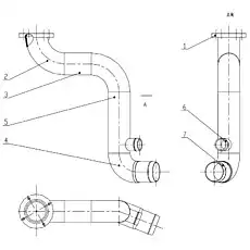 Steel Pipe - Блок «Стальные трубки в сборе Z50G100301T15»  (номер на схеме: 1)
