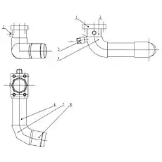 Connector - Блок «Всасывающие трубки Z50G0802T15»  (номер на схеме: 3)