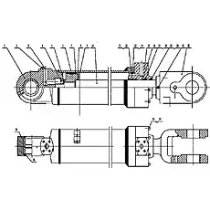 Cylinder Tube Assem - Блок «CG90-TL-AR-00 Правый подъемный цилиндр»  (номер на схеме: 1)