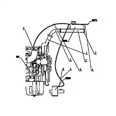 Exhaust Pipe Two - Блок «Z90H0112 Выпускной шланг в сборе»  (номер на схеме: 5)