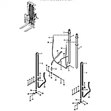 HOSE C - Блок &laquo;MAST HYDRAULIC SYSTEM&raquo;  (номер на схеме: 10)