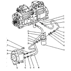 Гайка M10x1-8-Zn.D - Блок «Гидросистема управления»  (номер на схеме: 13)