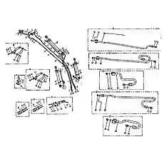 Фитинг - Блок «Трубопровод рабочего оборудования в сборе»  (номер на схеме: 59)