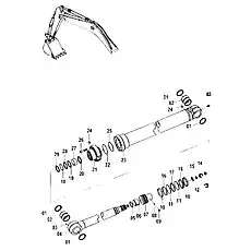 ГОЛОВКА ЦИЛИНДРА - Блок «10C0271 Гидроцилиндр рукояти»  (номер на схеме: 21)