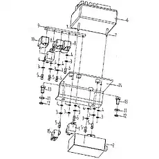 Контроллер кондиционера - Блок «46С1273 Кондиционер и стеклоочиститель»  (номер на схеме: 6)