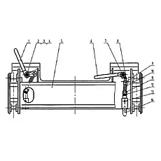 Гайка M10-8-Zn.D - Блок «43C0235 Сцепка для быстрой смены рабочего оборудования»  (номер на схеме: 2)