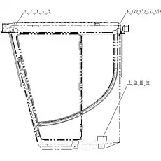 FRONT WIPER AS - Блок «Система стеклоочистителя 46C0875001»  (номер на схеме: 1)