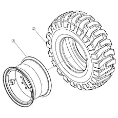 RIM ASSEMBLY - Блок «TYRE & RIM ASSEMBLY 01Y0097_001_00»  (номер на схеме: 1)